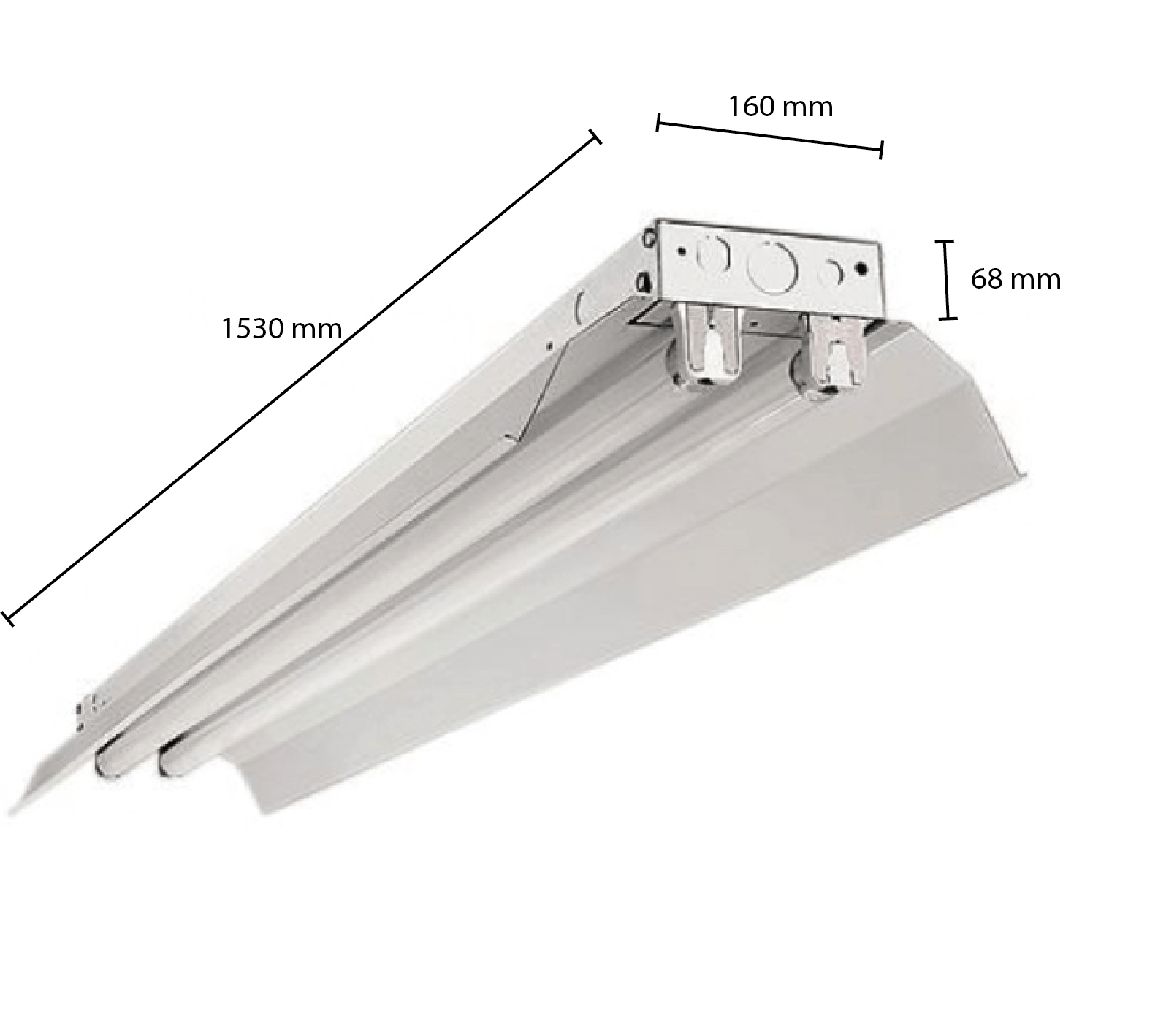 IP22 ARMATUUR REFLECTOR T.B.V. 2X LED TL-BUIS 150CM 3